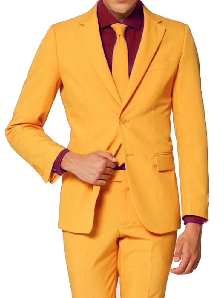 Wool Suit Jacket - Custom Made Light Orange Suits for