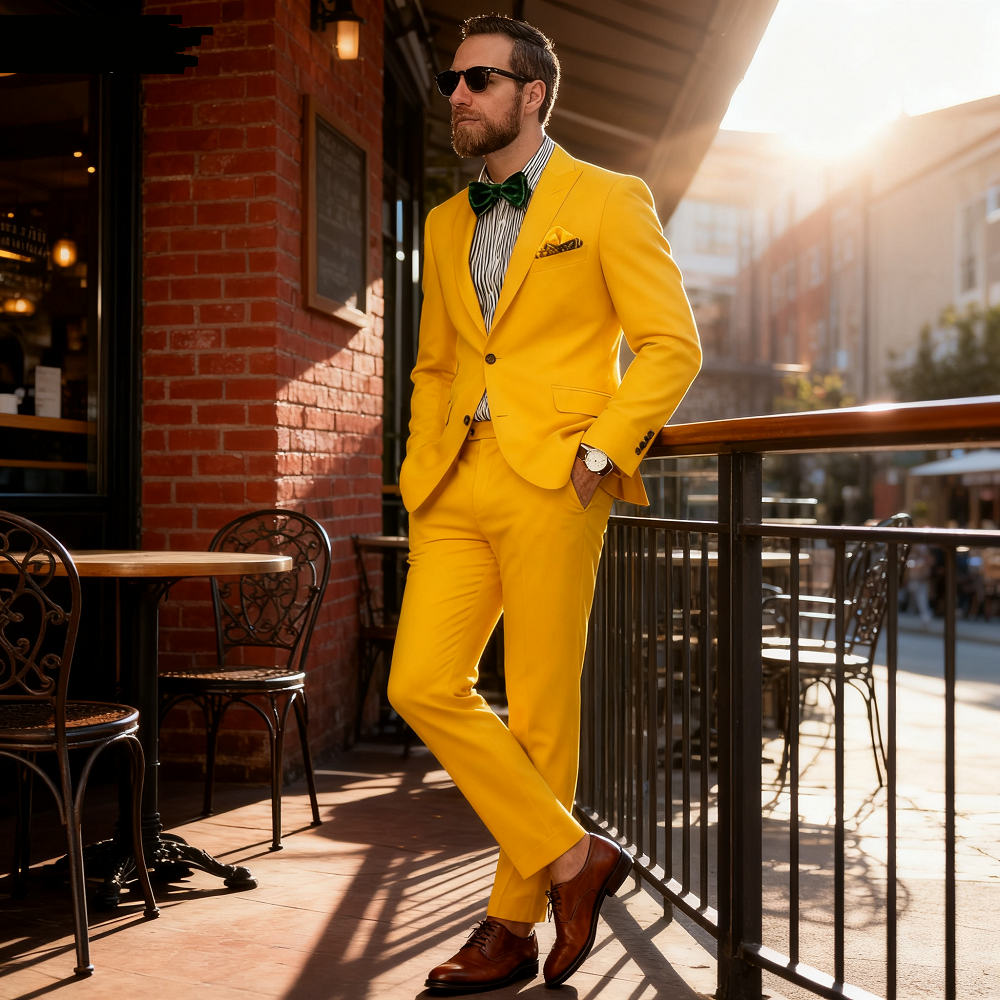 Men'S Formal Wear For Graduation - Blue Suit Men's Custom-Fit Ternos Business