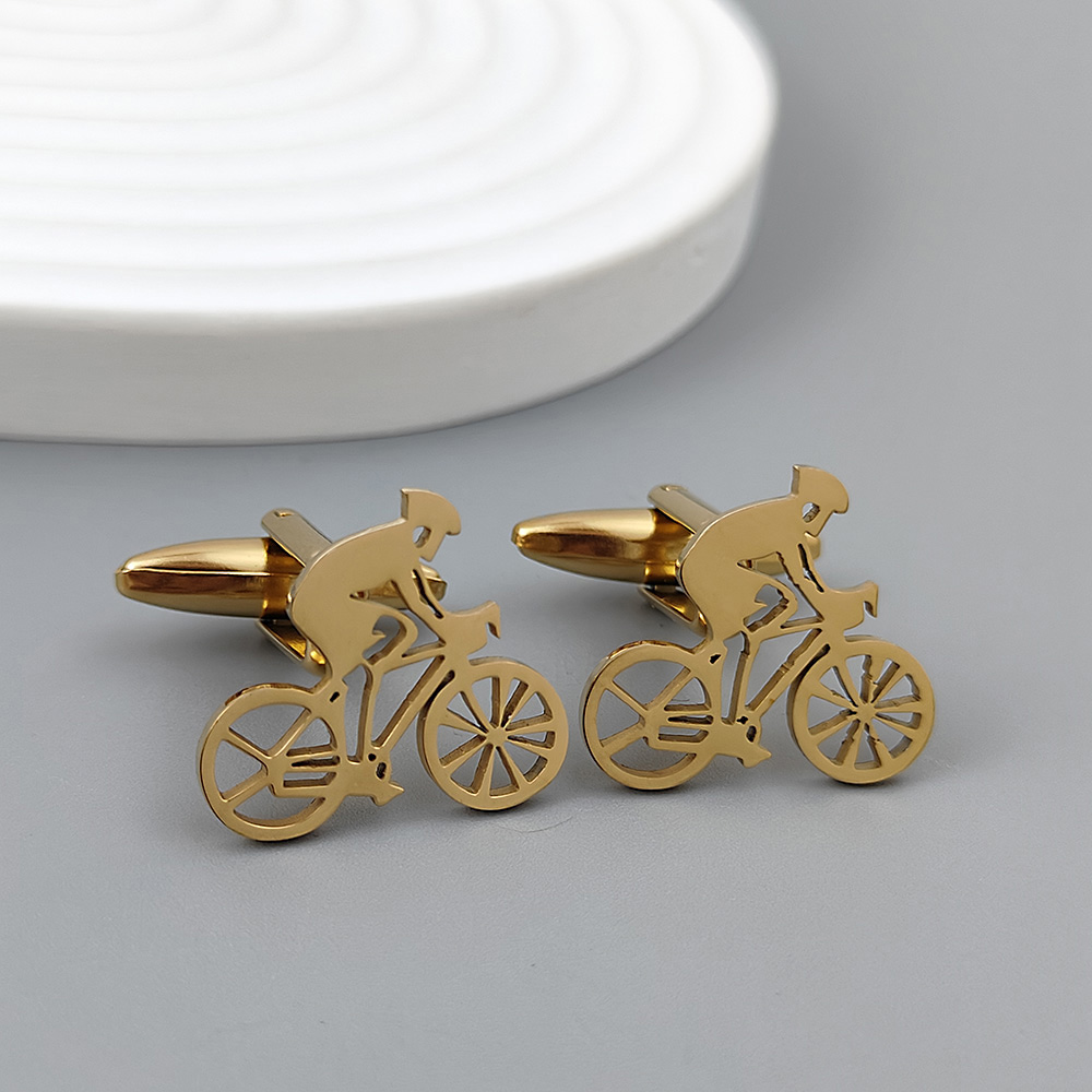 Bicycle racer gold-plated cuff - مراجعة Men'S Formal Wear Ties وسعره
