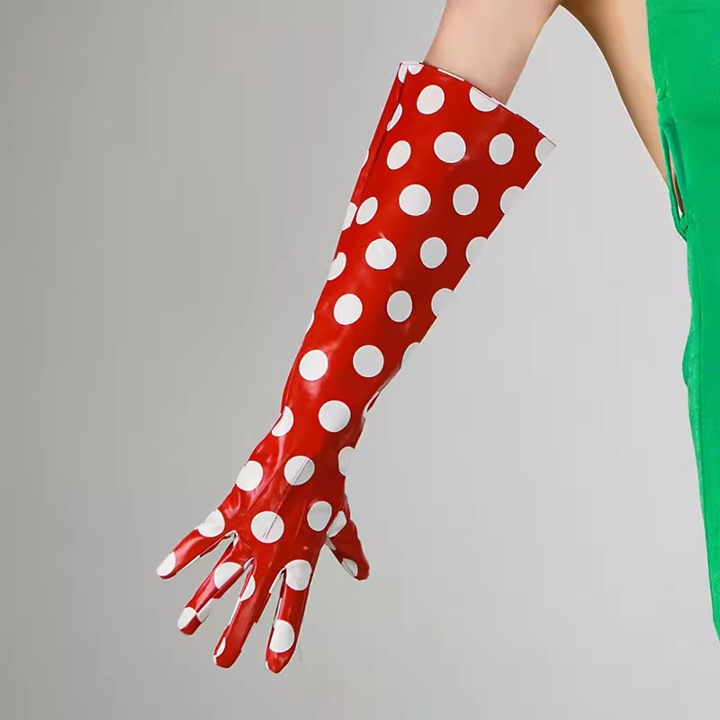 Women's Runway Fashion Dot Pri - مراجعة Formal Glove Leather وسعره