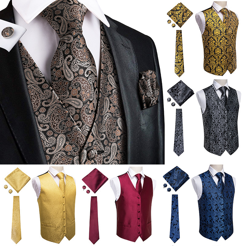 Hi-Tie Black Luxury Paisley Me - مراجعة Formal Vest Waistcoat وسعره