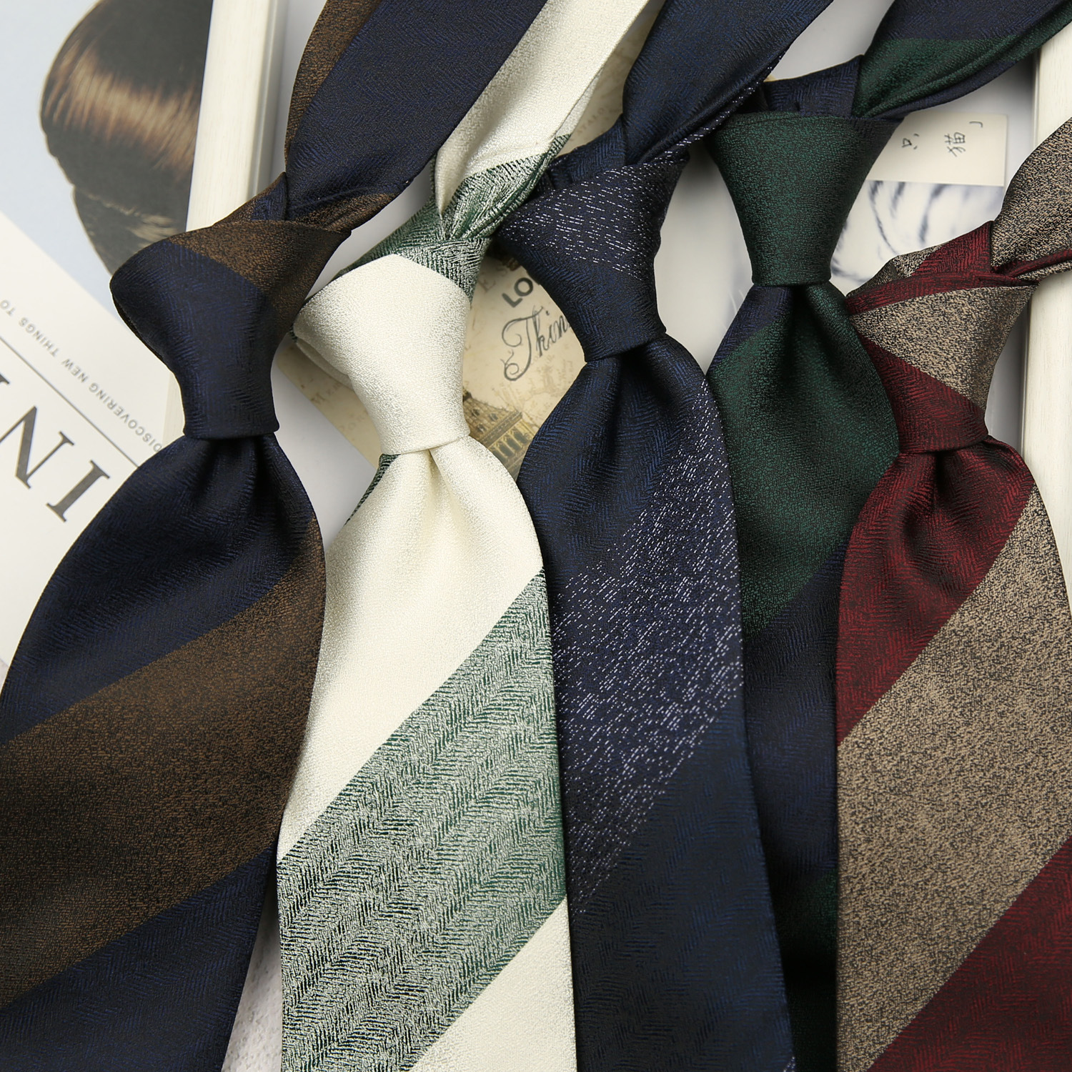 Fashion 8cm Navy Striped Neckt - مراجعة Men'S Formal Wear Ties وسعره