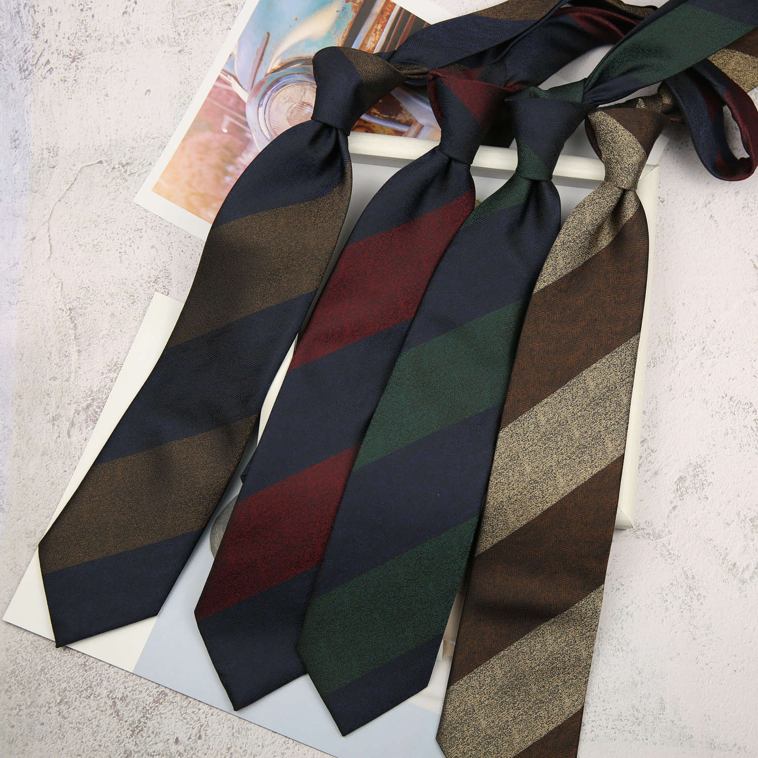 Fashion 8cm Navy Striped Neckt - مراجعة Men'S Formal Wear Ties وسعره