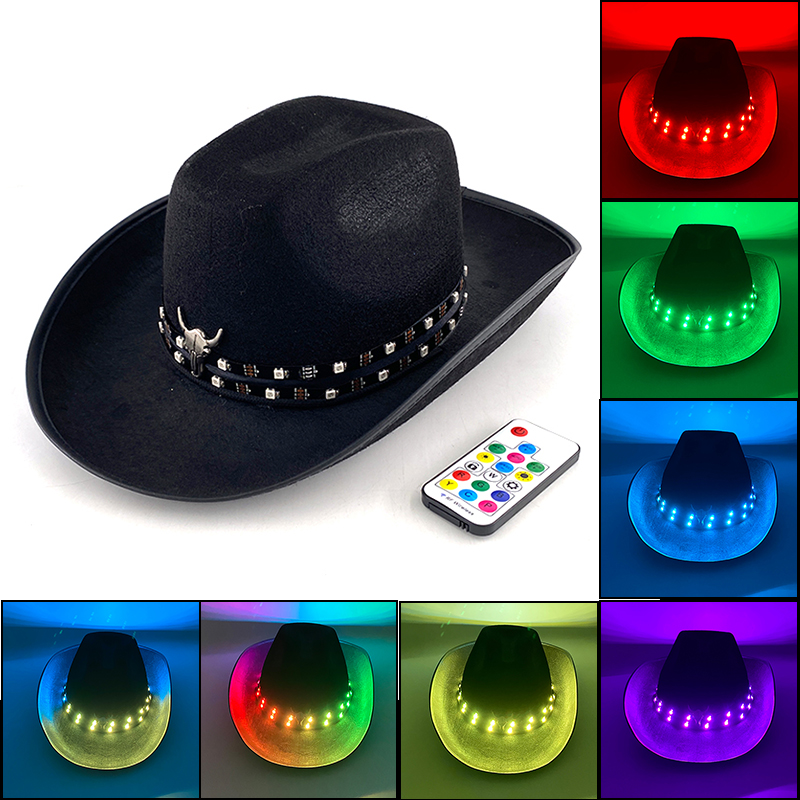 Remote Control LED Cowboy Hat  - مراجعة Men'S Formal Wear For Graduation وسعره