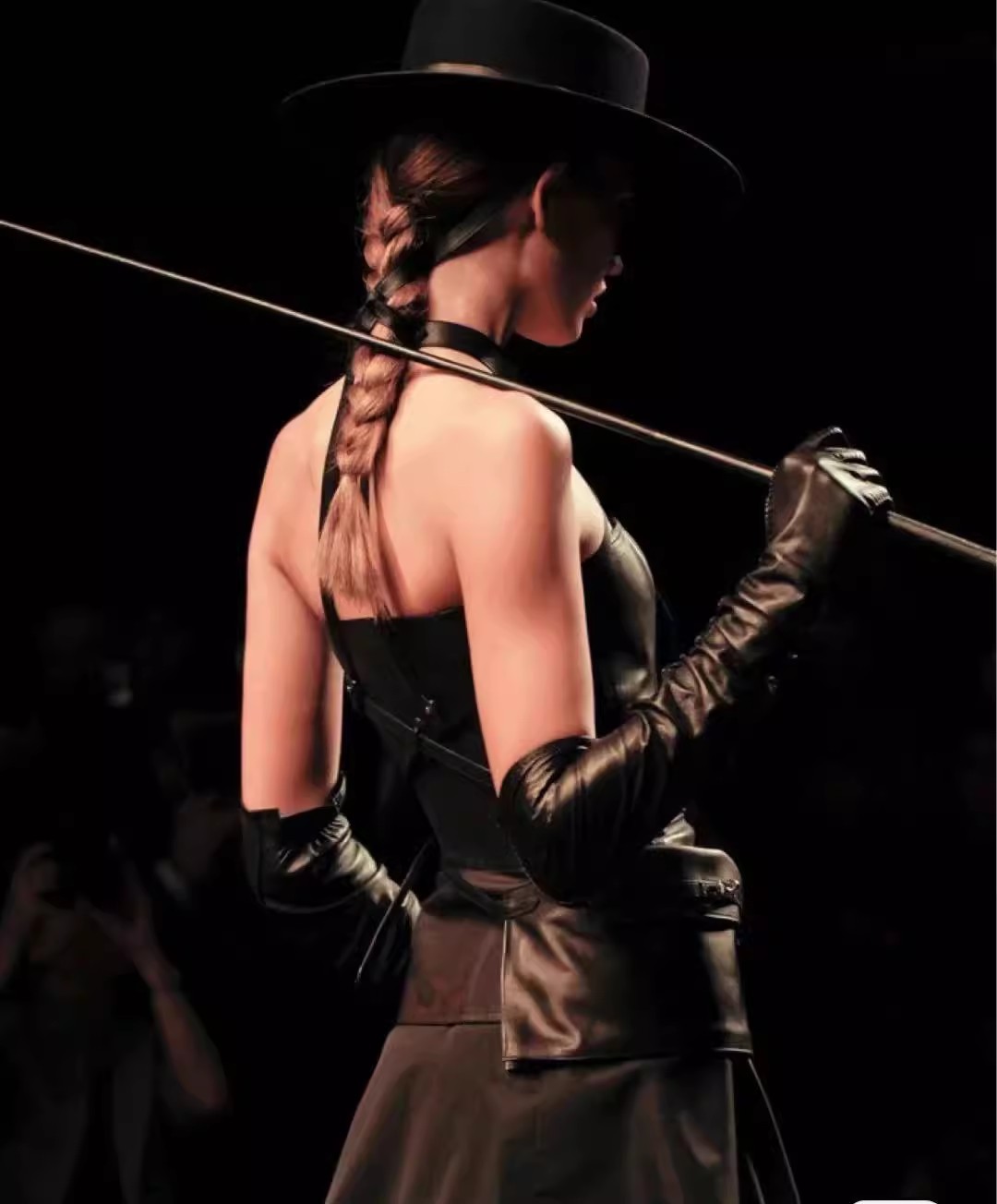 Women's Runway Fashion Black P - مراجعة Formal Glove Leather وسعره