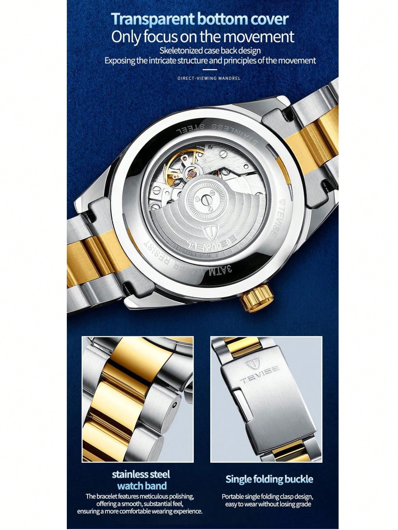 TEVISE men's watch - a busines - مراجعة Men'S Formal Wear Watches وسعره