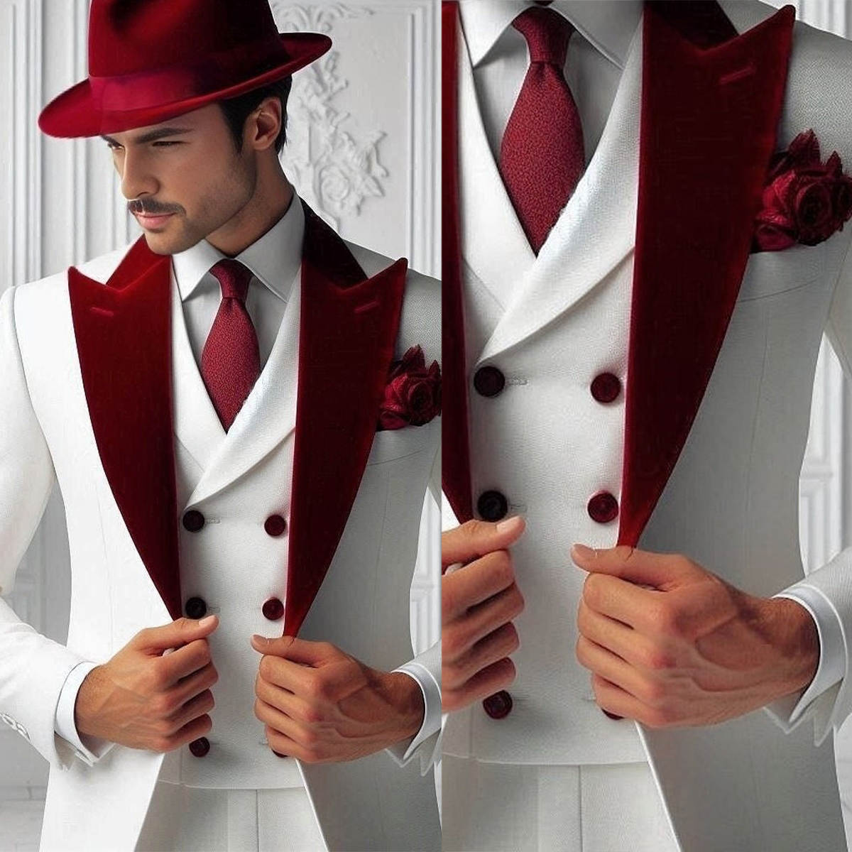 Formal Man Tuxedos Velvet 3 Pc - مراجعة Men'S Formal Wear For Graduation وسعره