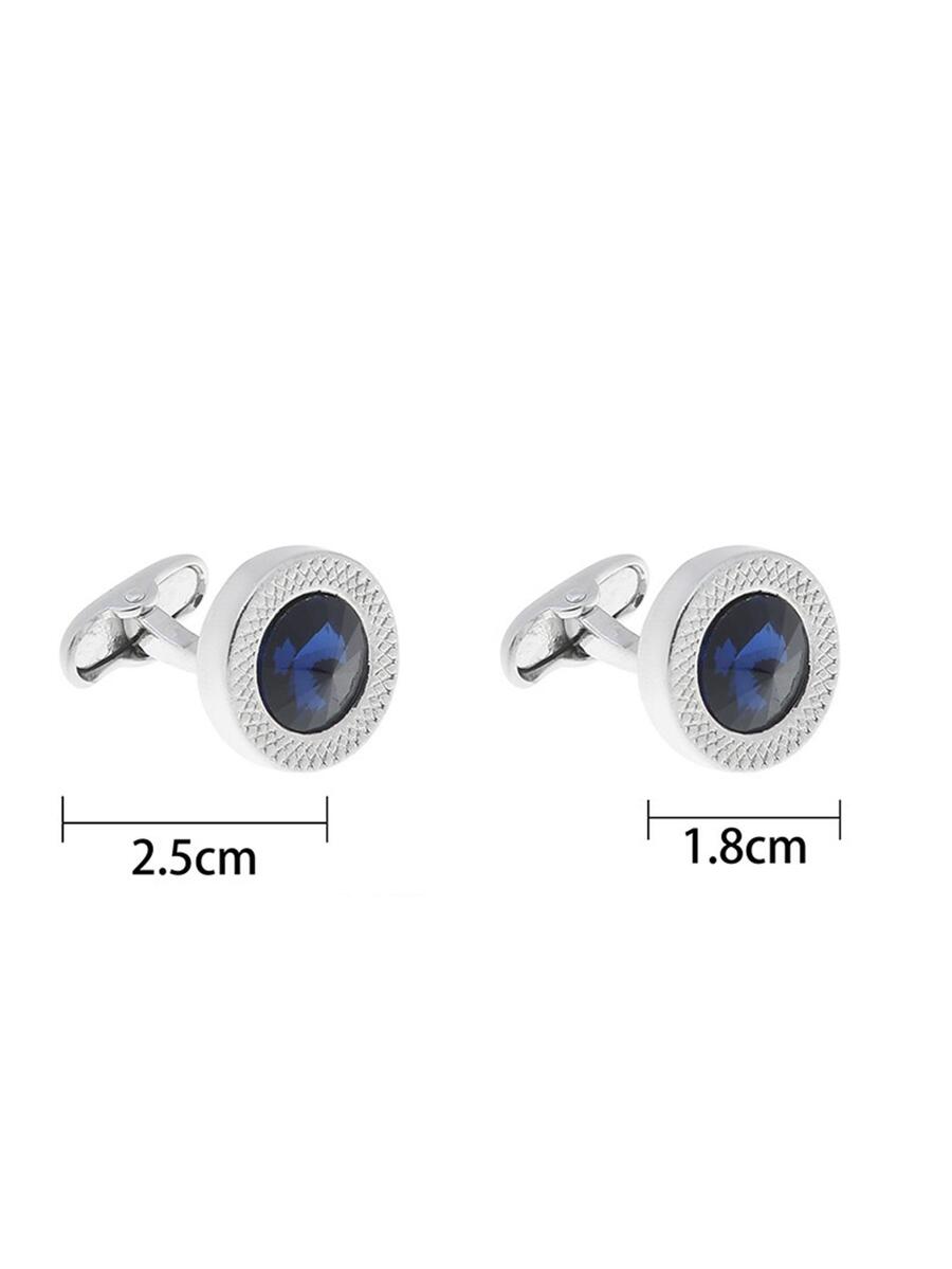 2Pcs Mens Blue Gem Decor Round - مراجعة Men'S Formal Wear Ties وسعره
