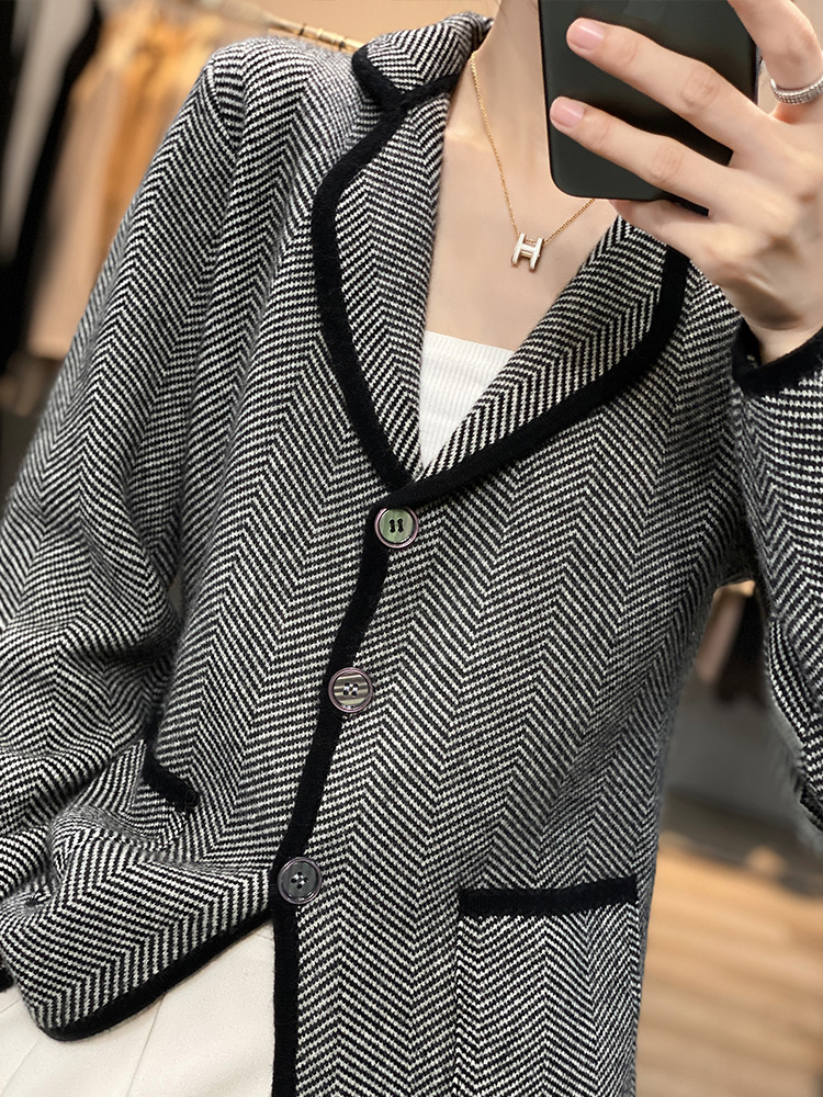 Autumn Winter Women Pure Cashm - مراجعة Wool Suit Jacket وسعره