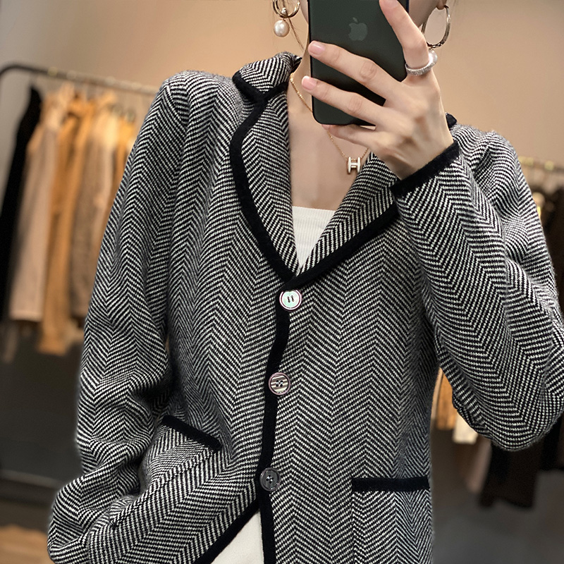 Autumn Winter Women Pure Cashm - مراجعة Wool Suit Jacket وسعره
