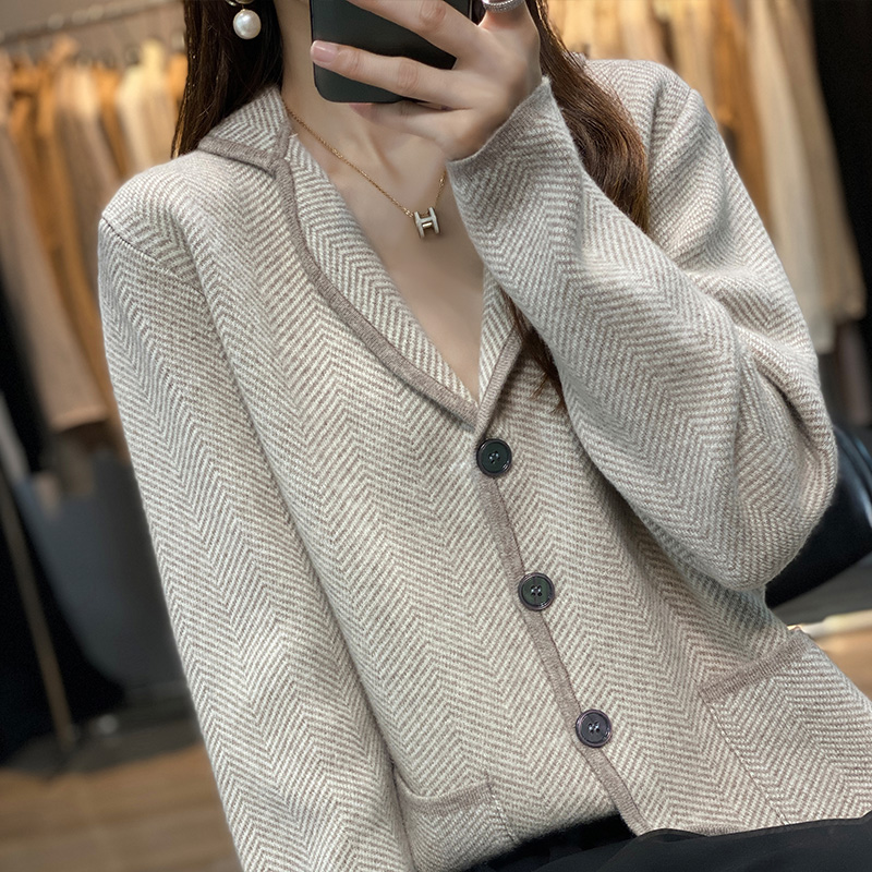 Autumn Winter Women Pure Cashm - مراجعة Wool Suit Jacket وسعره
