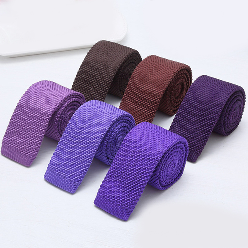 6cm Solid Black White Knitted  - مراجعة Men'S Formal Wear Ties وسعره