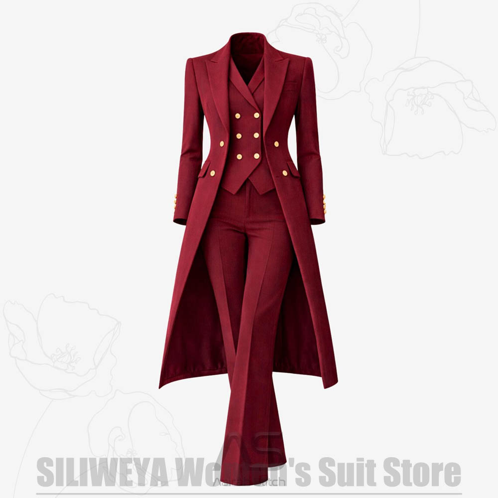 Women's Suit 3 Piece Double Br - مراجعة Formal Vest Waistcoat وسعره