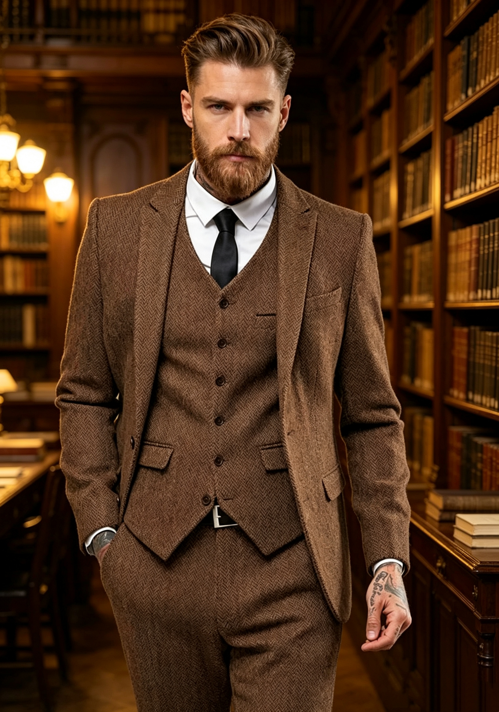Dark Brown Wool Tweed Winter S - مراجعة Wool Suit Jacket وسعره