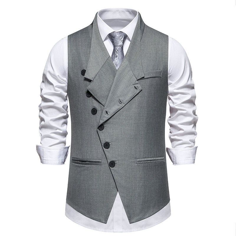 New Men's Suit Vests Fashion S - مراجعة Formal Vest Waistcoat وسعره