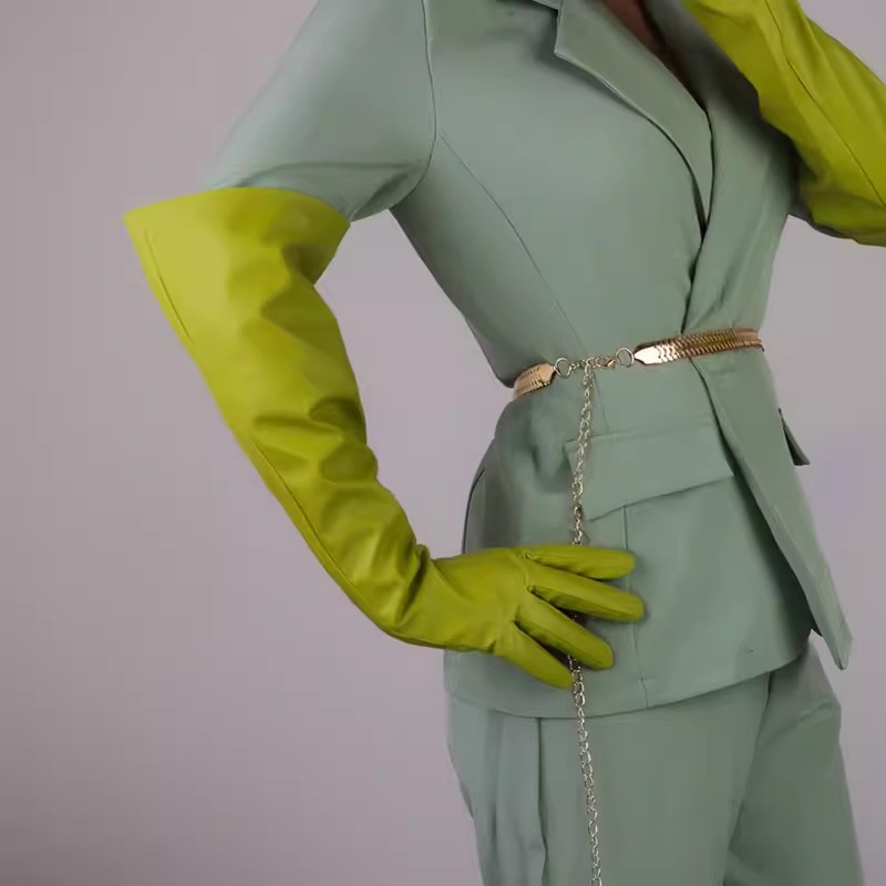 Women's Runway Fashion PU Leat - مراجعة Formal Glove Leather وسعره