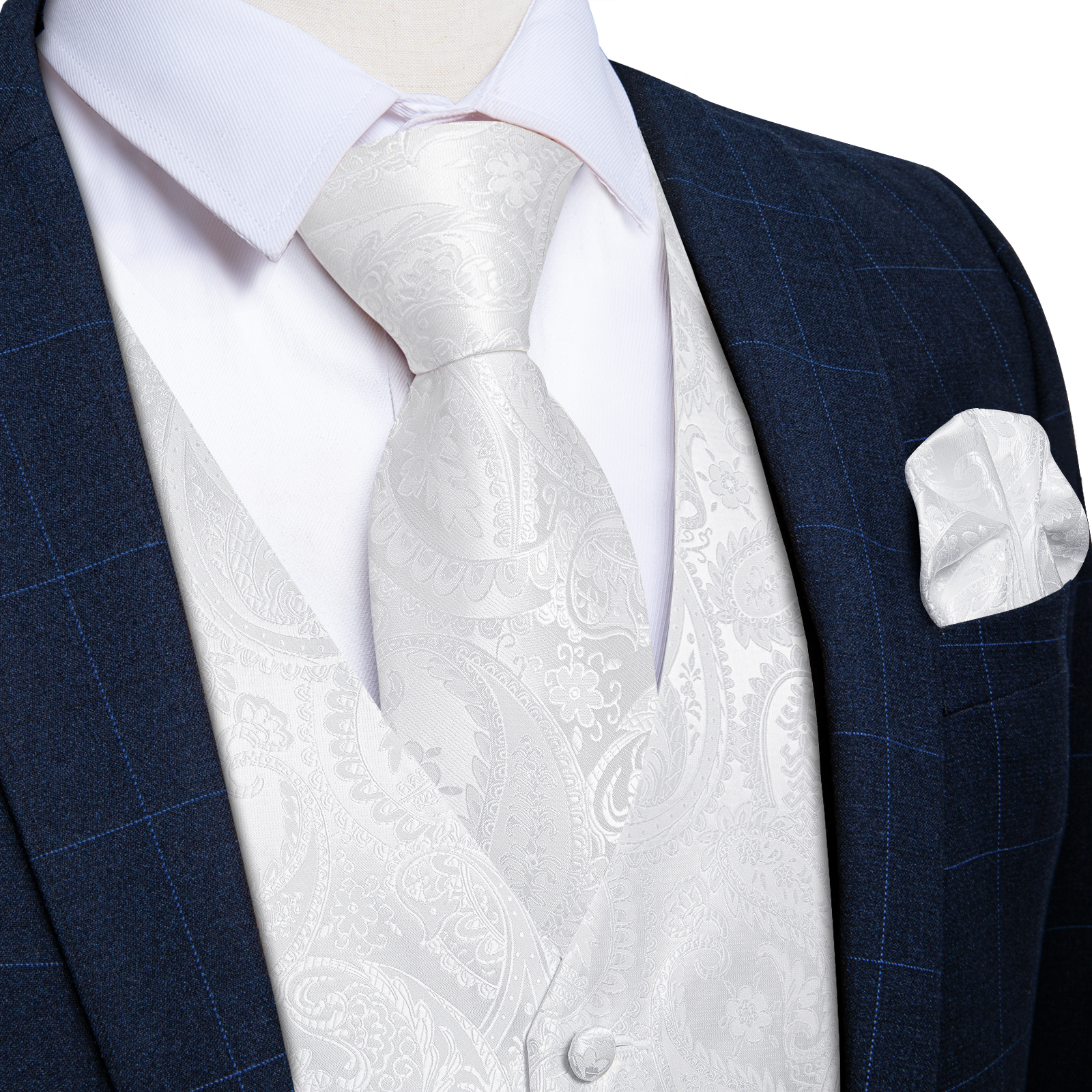 Pure White Wedding Vest for Ma - مراجعة Formal Vest Waistcoat وسعره