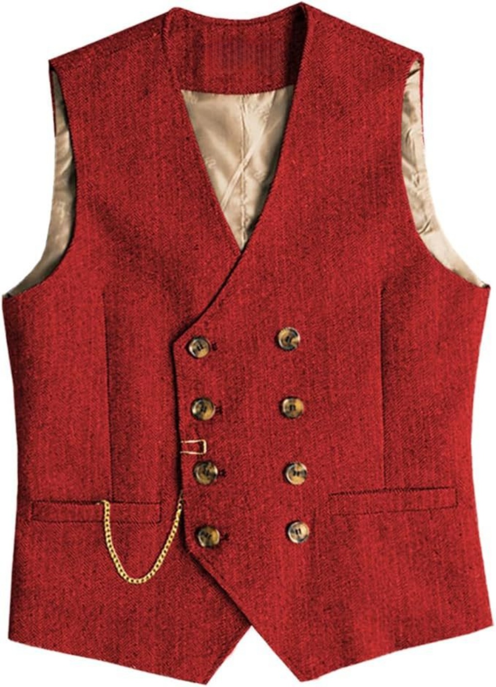 V Neck Men's Vest Herringbone  - مراجعة Formal Vest Waistcoat وسعره